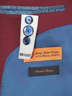 Wam Denim Colberts|Relaxed Slim Fit Monarch Dark Red Colbert
