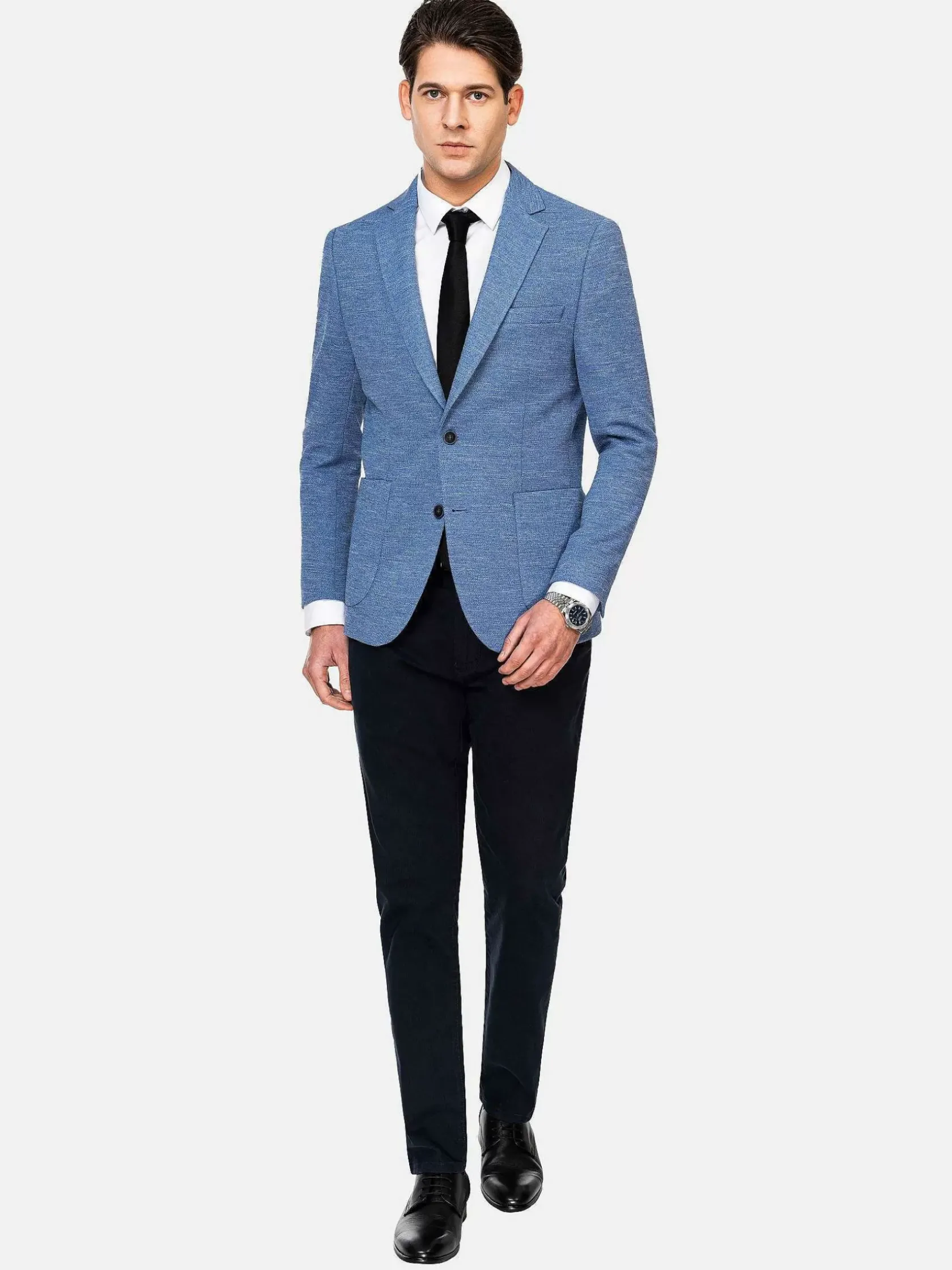 Wam Denim Colberts|Ripon Modern Fit Blue Colbert