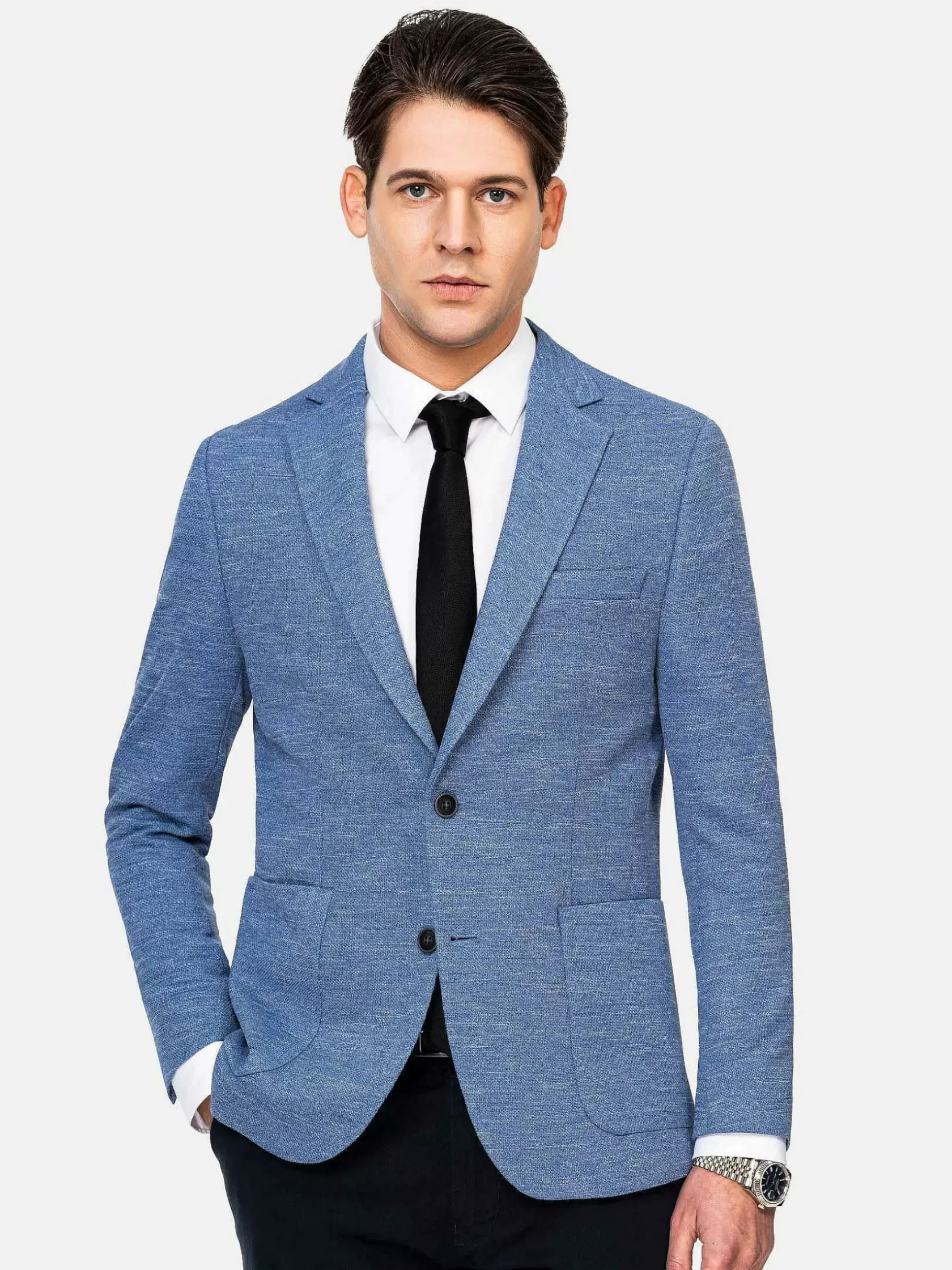 Wam Denim Colberts|Ripon Modern Fit Blue Colbert