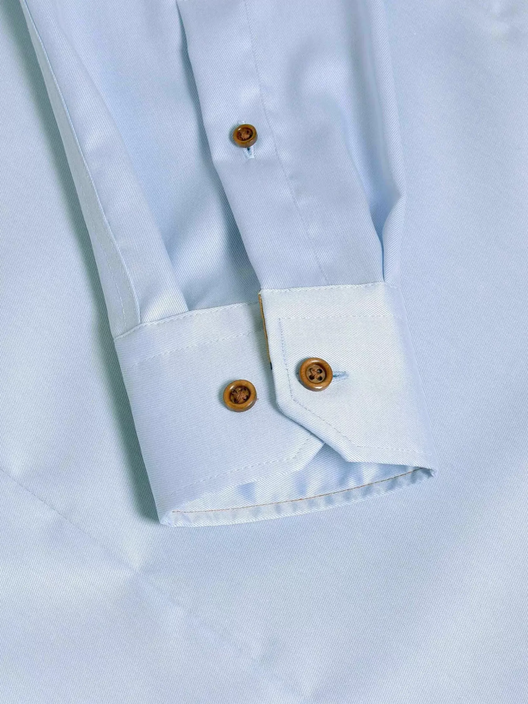 Wam Denim Overhemd Lange Mouwen|Romney Solid Light Blue Overhemd Lange Mouw