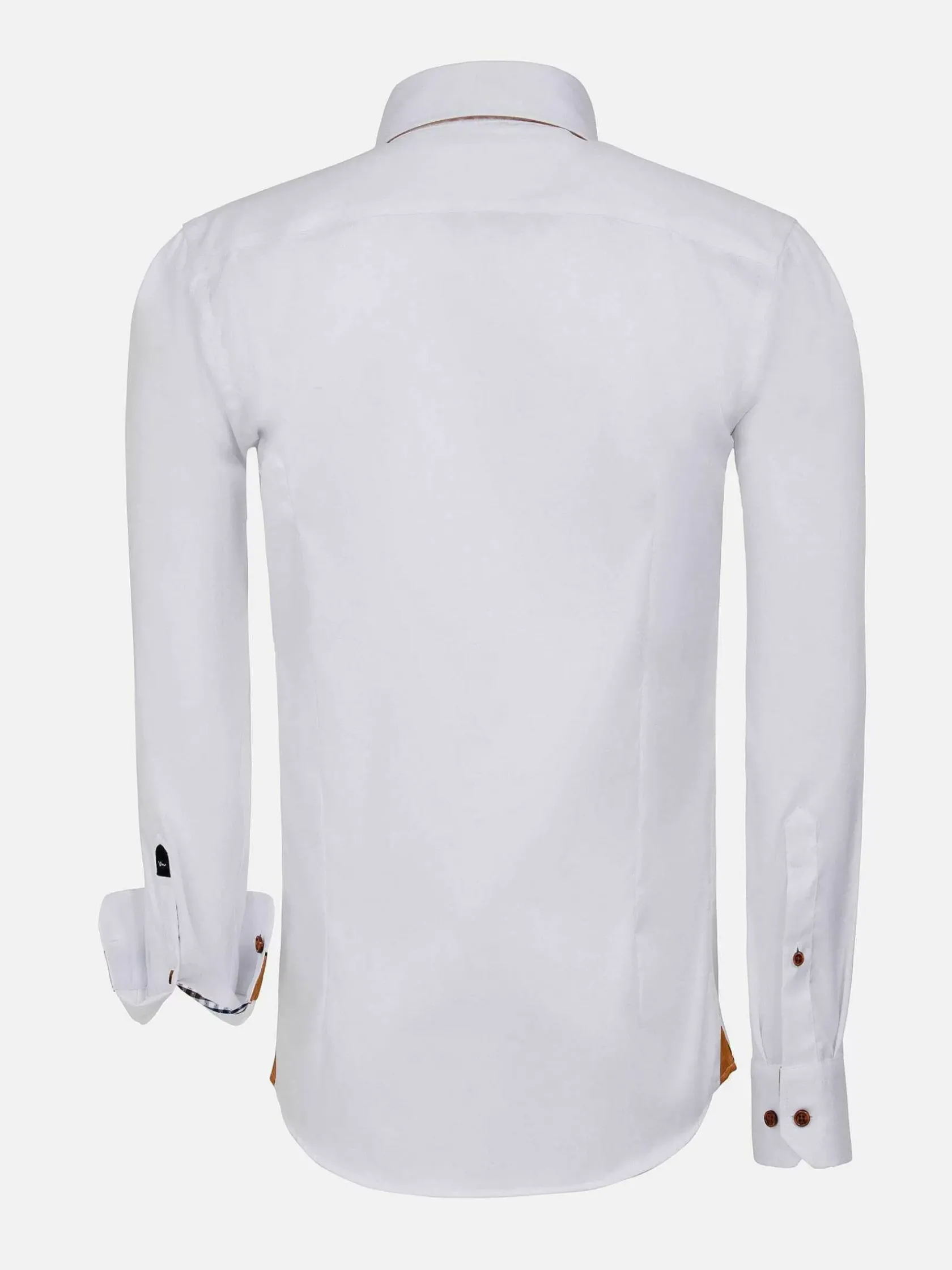 Wam Denim Overhemd Lange Mouwen|Romney Solid White Overhemd Lange Mouw