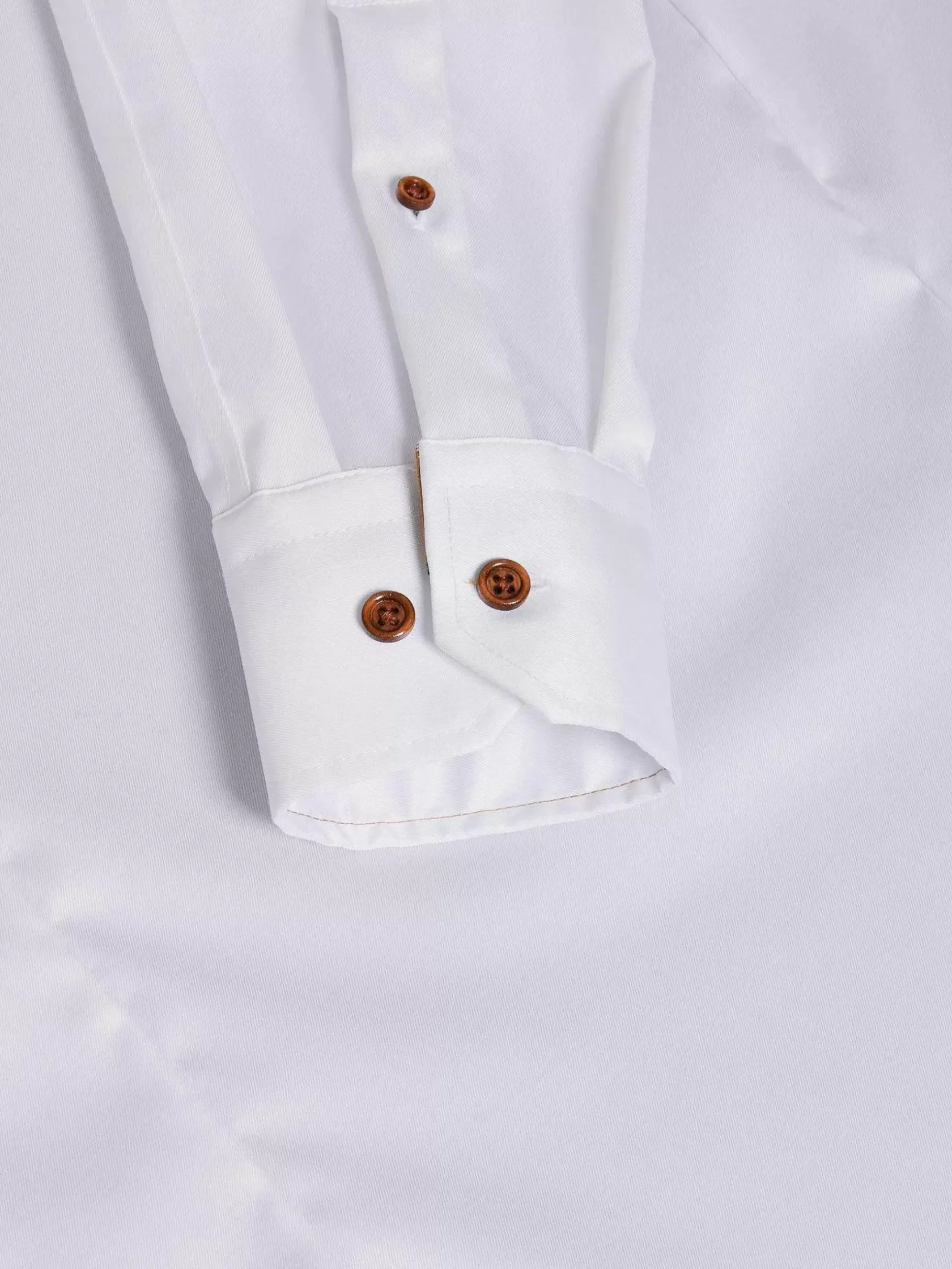 Wam Denim Overhemd Lange Mouwen|Romney Solid White Overhemd Lange Mouw
