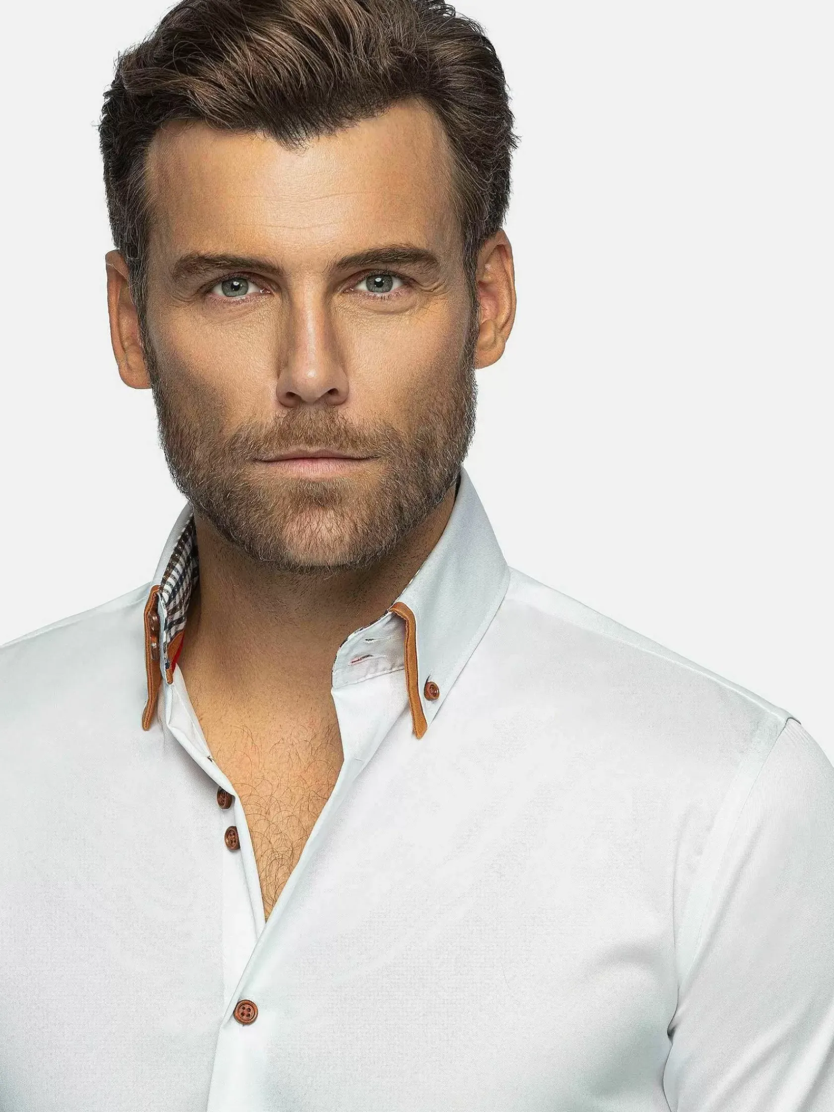 Wam Denim Overhemd Lange Mouwen|Romney Solid White Overhemd Lange Mouw