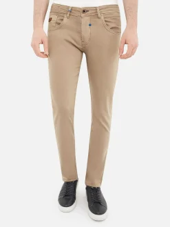 Wam Denim Jeans|Sahara Button Closure Light Beige Jeans