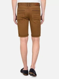 Wam Denim Shorts|Sampson Beige Slim Fit Denim Korte Broek