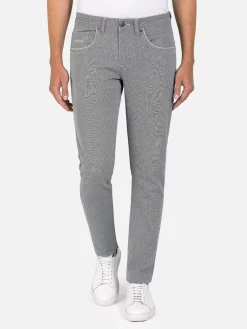 Wam Denim Jeans|Santiago Slim Fit Textured Grey Jeans
