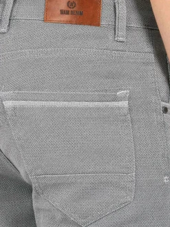 Wam Denim Jeans|Santiago Slim Fit Textured Grey Jeans