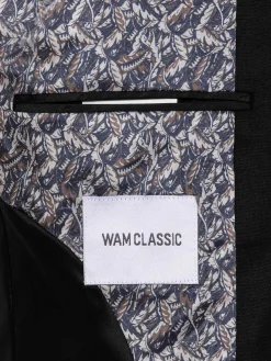 Wam Denim Colberts|Scottsville Notch Lapel Black Suit Colbert