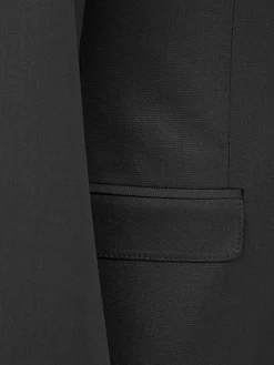 Wam Denim Colberts|Scottsville Notch Lapel Black Suit Colbert