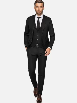 Wam Denim Pantalons|Scottsville Slim Fit Black Suit Pantalon