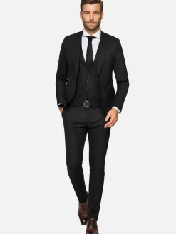 Wam Denim Vesten|Scottsville Slim Fit Black Suit Gilet
