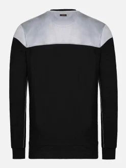 Wam Denim Sweaters|Sedona Round-Neck Grey Black Sweater