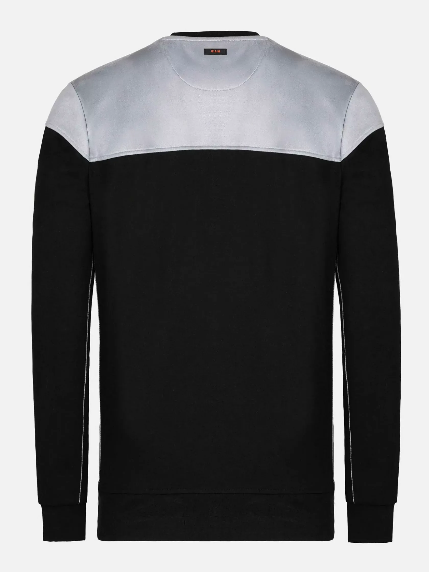 Wam Denim Sweaters|Sedona Round-Neck Grey Black Sweater