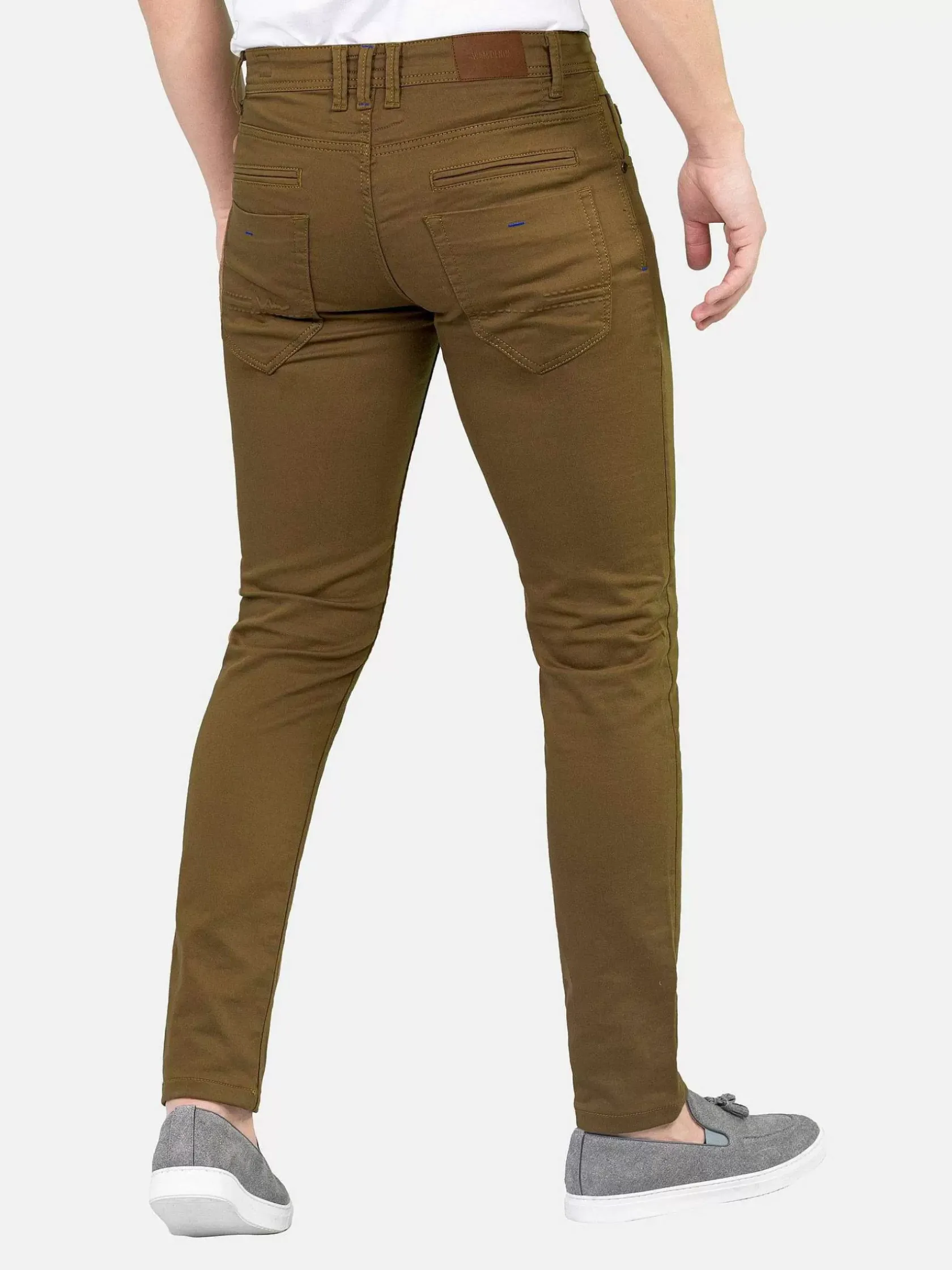 Wam Denim Jeans|Serengeti Stretchy Slim Fit Dark Beige Jeans