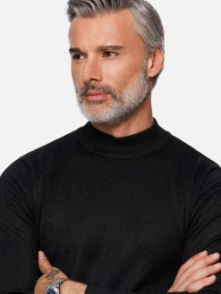 Wam Denim Sweaters|Siena Round-Necked Black Sweater