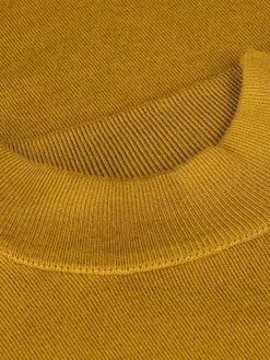 Wam Denim Sweaters|Siena Round-Necked Dark Yellow Sweater