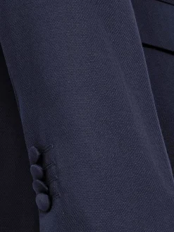 Wam Denim Colberts|Single Breasted Textured Navy Colbert