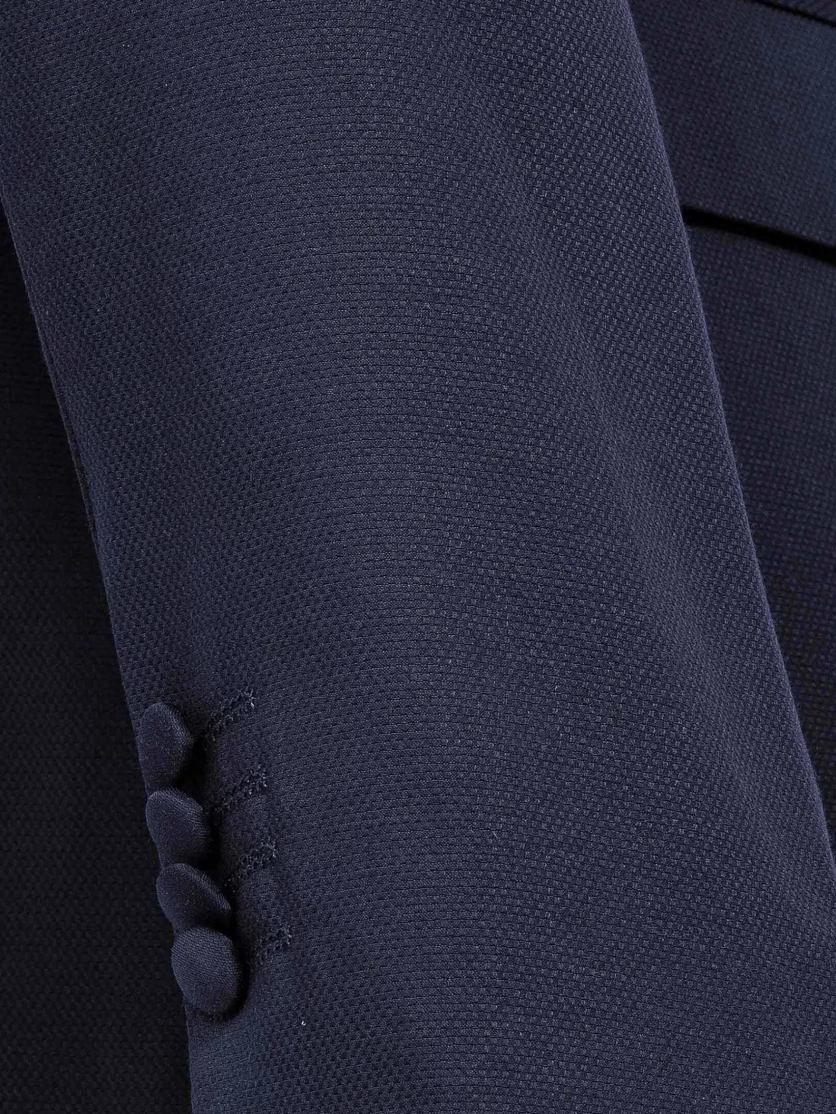 Wam Denim Colberts|Single Breasted Textured Navy Colbert
