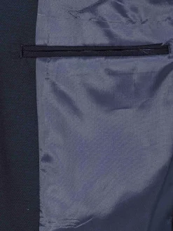 Wam Denim Colberts|Single Breasted Textured Navy Colbert
