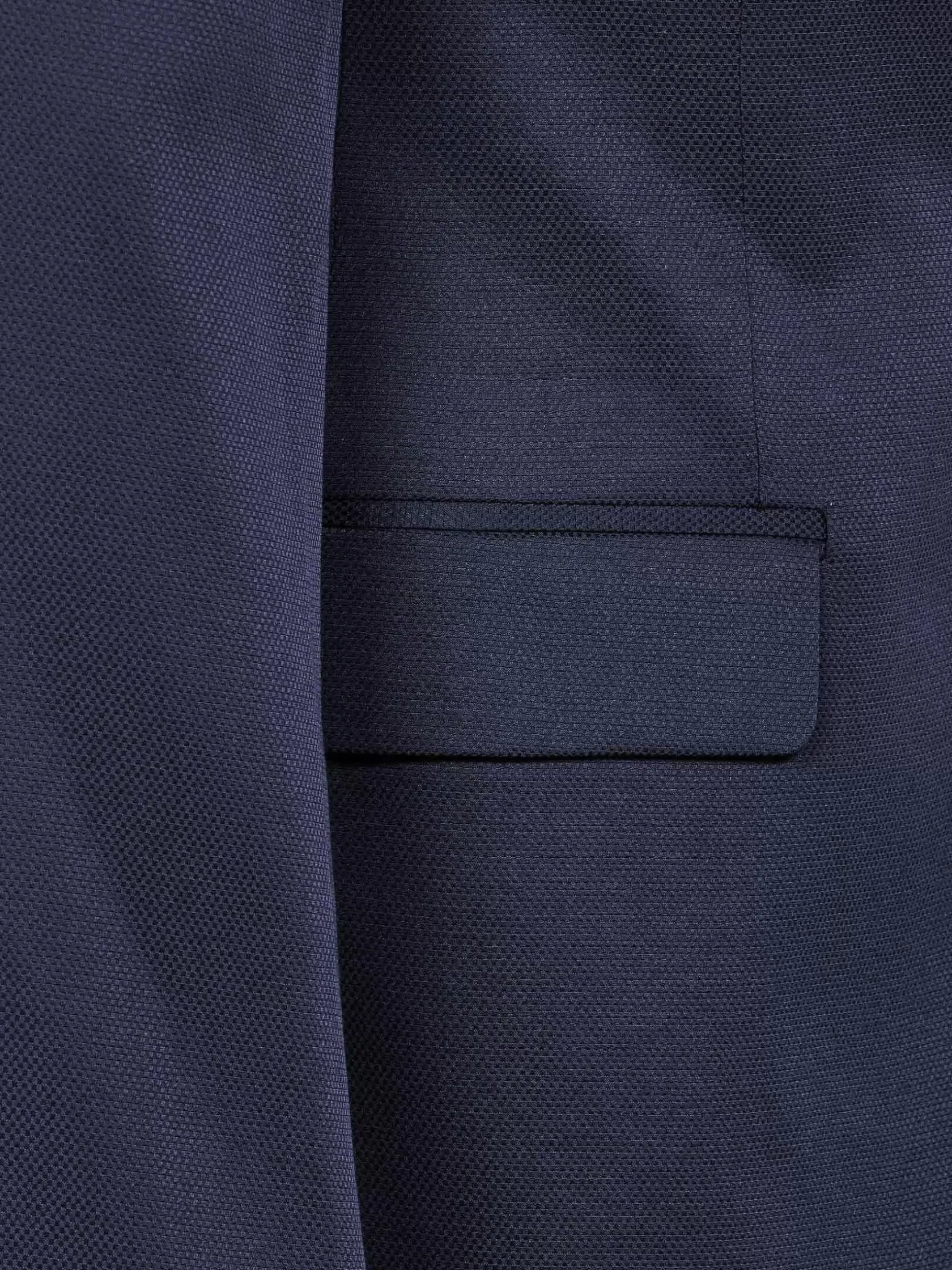 Wam Denim Colberts|Single Breasted Textured Navy Colbert