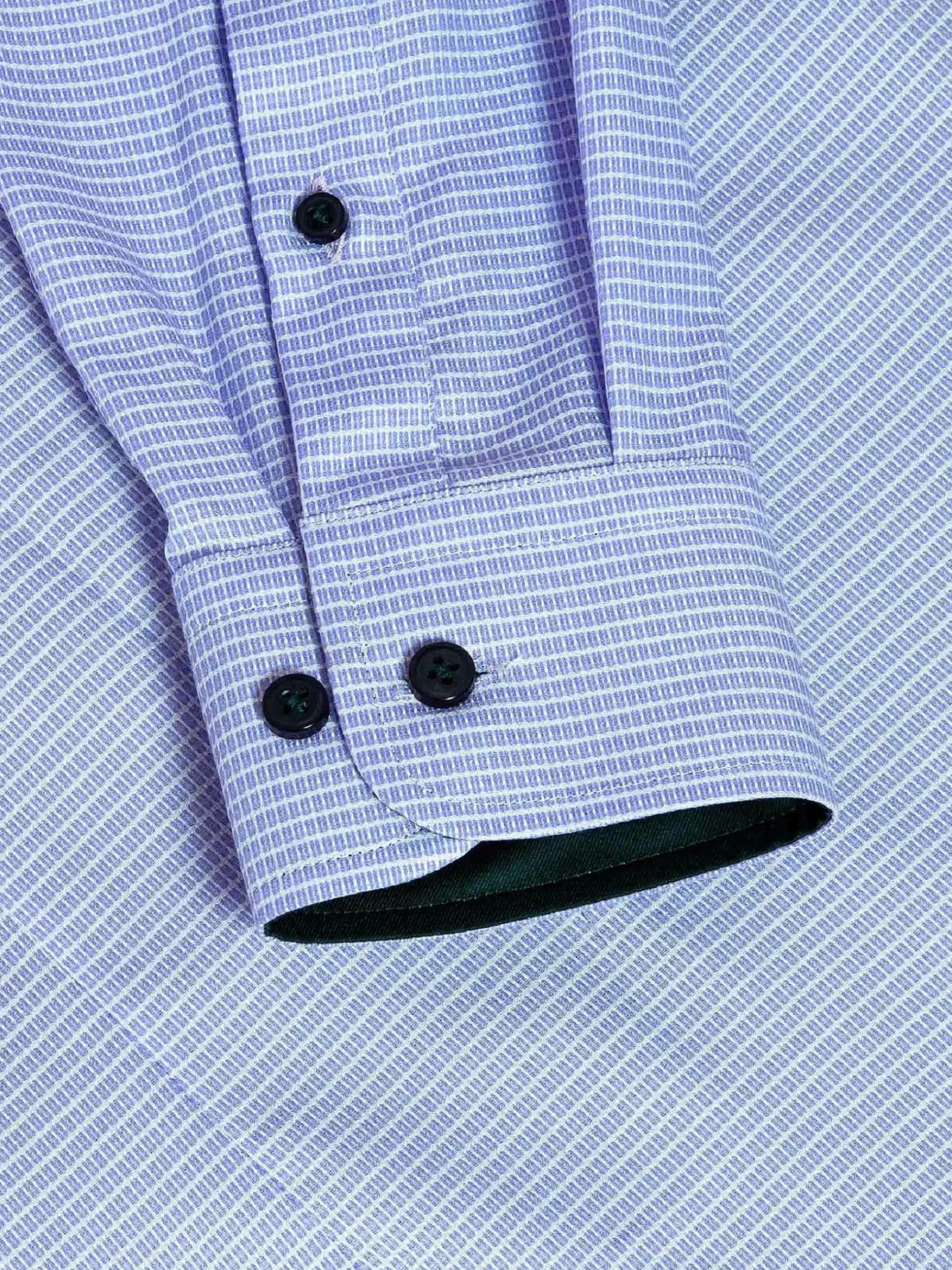 Wam Denim Overhemd Lange Mouwen|Sky Lake Blue Micro Patterned Long Sleeve Shirt