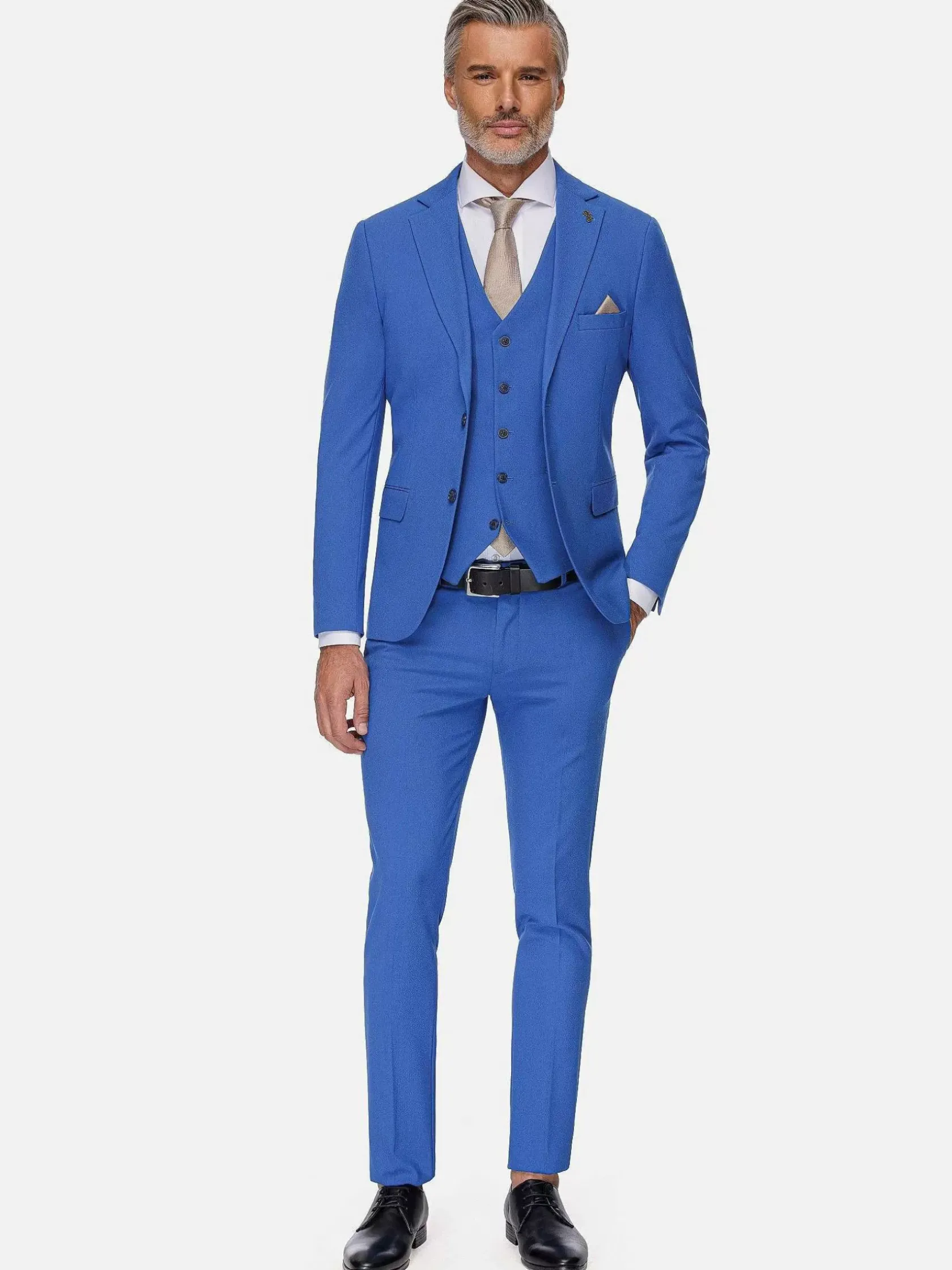 Wam Denim Colberts|Slim Fit Indigo Textured Colbert