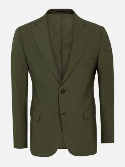Wam Denim Colberts|Slim Fit Khaki Textured Colbert