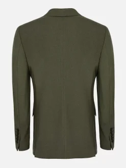 Wam Denim Colberts|Slim Fit Khaki Textured Colbert
