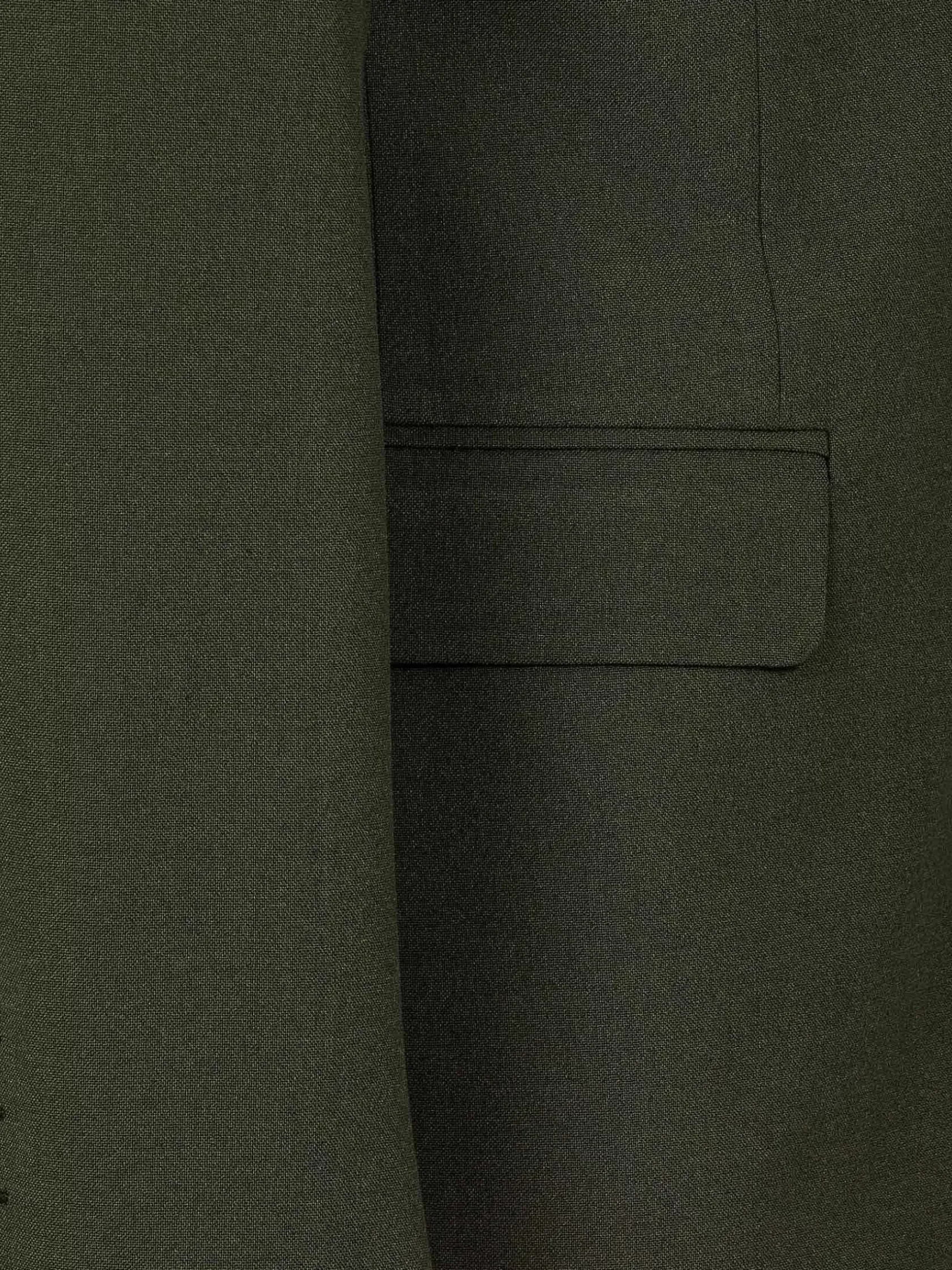 Wam Denim Colberts|Slim Fit Khaki Textured Colbert