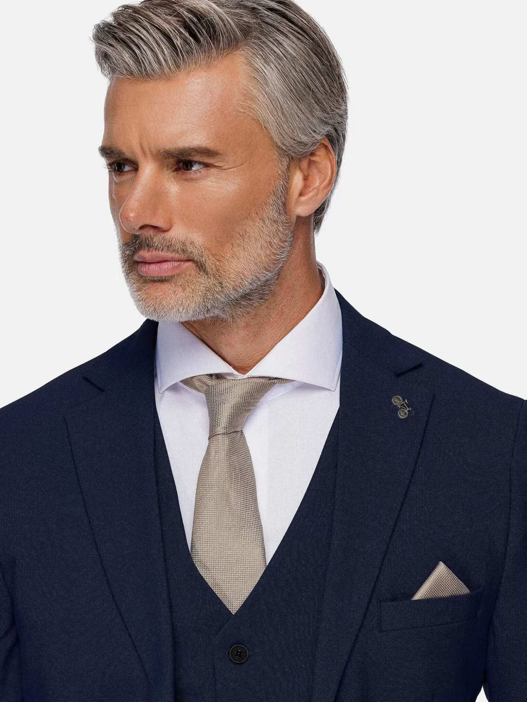 Wam Denim Colberts|Slim Fit Navy Textured Colbert