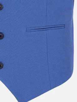 Wam Denim Gilets|Slim Fit Textured Indigo Gilet