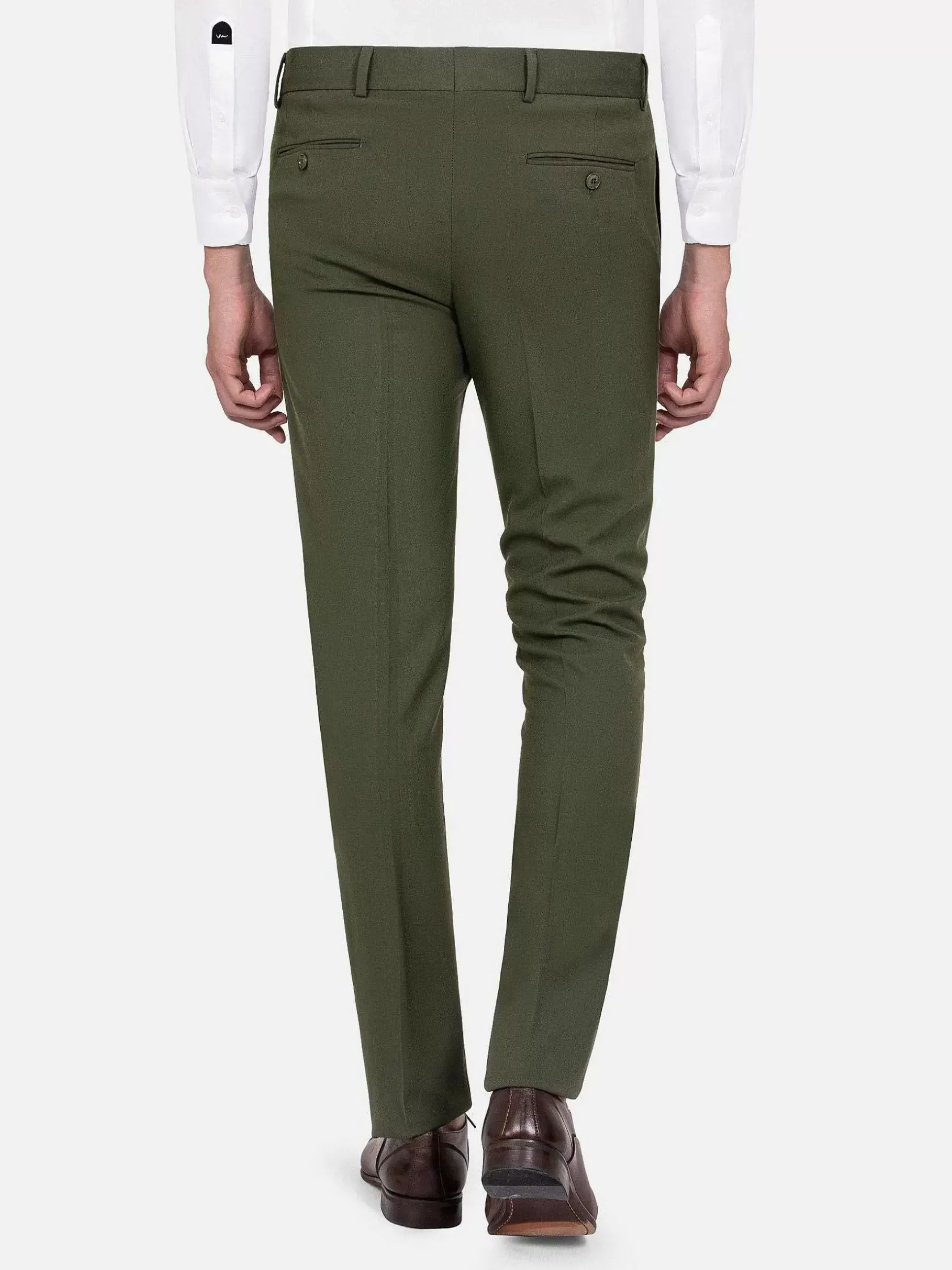 Wam Denim Pantalons|Slim Fit Textured Khaki Pantalon