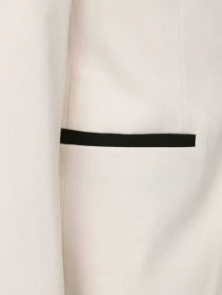 Wam Denim Colberts|Slim Fit White Tuxedo Colbert