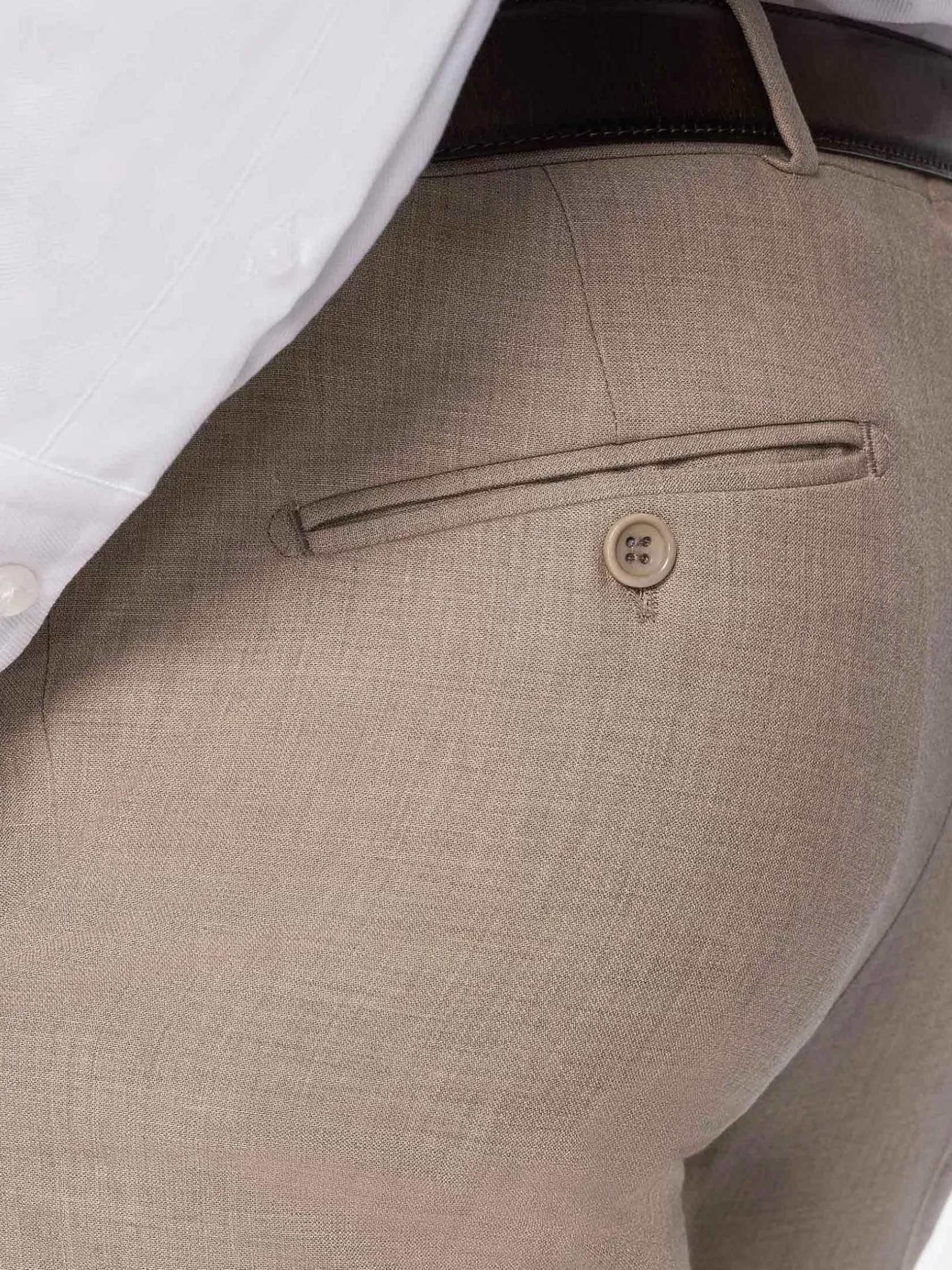 Wam Denim Pantalons|Suit Pantalon 70085 Araya Beige