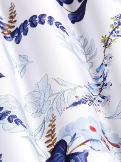 Wam Denim Overhemd Lange Mouwen|Sullivan White Floral Print Overhemd Lange Mouw