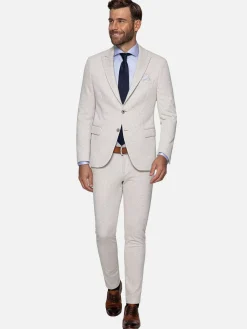 Wam Denim Pantalons|Sur Mer Slim Fit Beige Pantalon