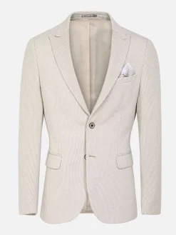Wam Denim Colberts|Sur Mer Slim Fit Single Breasted Beige Colbert
