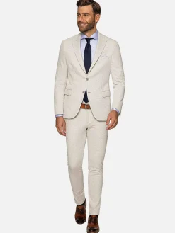 Wam Denim Colberts|Sur Mer Slim Fit Single Breasted Beige Colbert