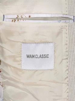 Wam Denim Colberts|Sur Mer Slim Fit Single Breasted Beige Colbert