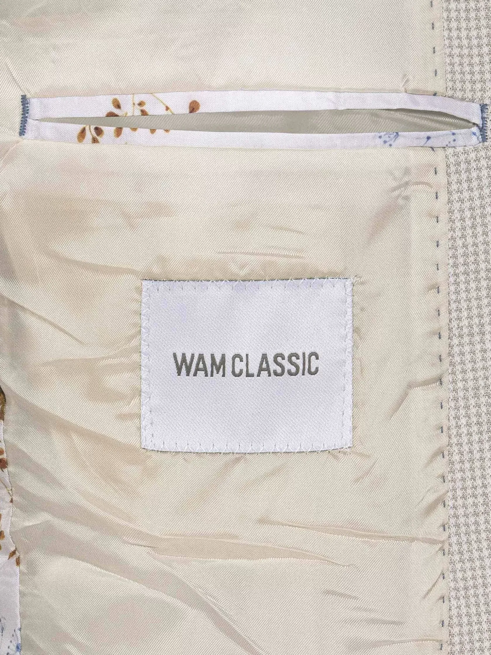 Wam Denim Colberts|Sur Mer Slim Fit Single Breasted Beige Colbert