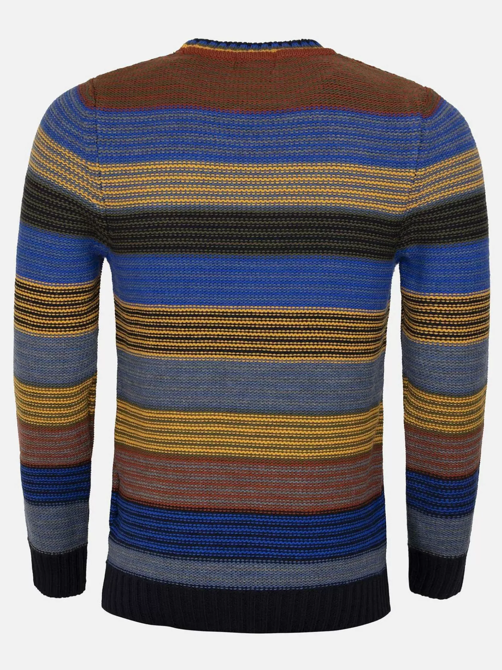 Wam Denim Truien|Sweater 77517 Puebla Royal Blue Yellow