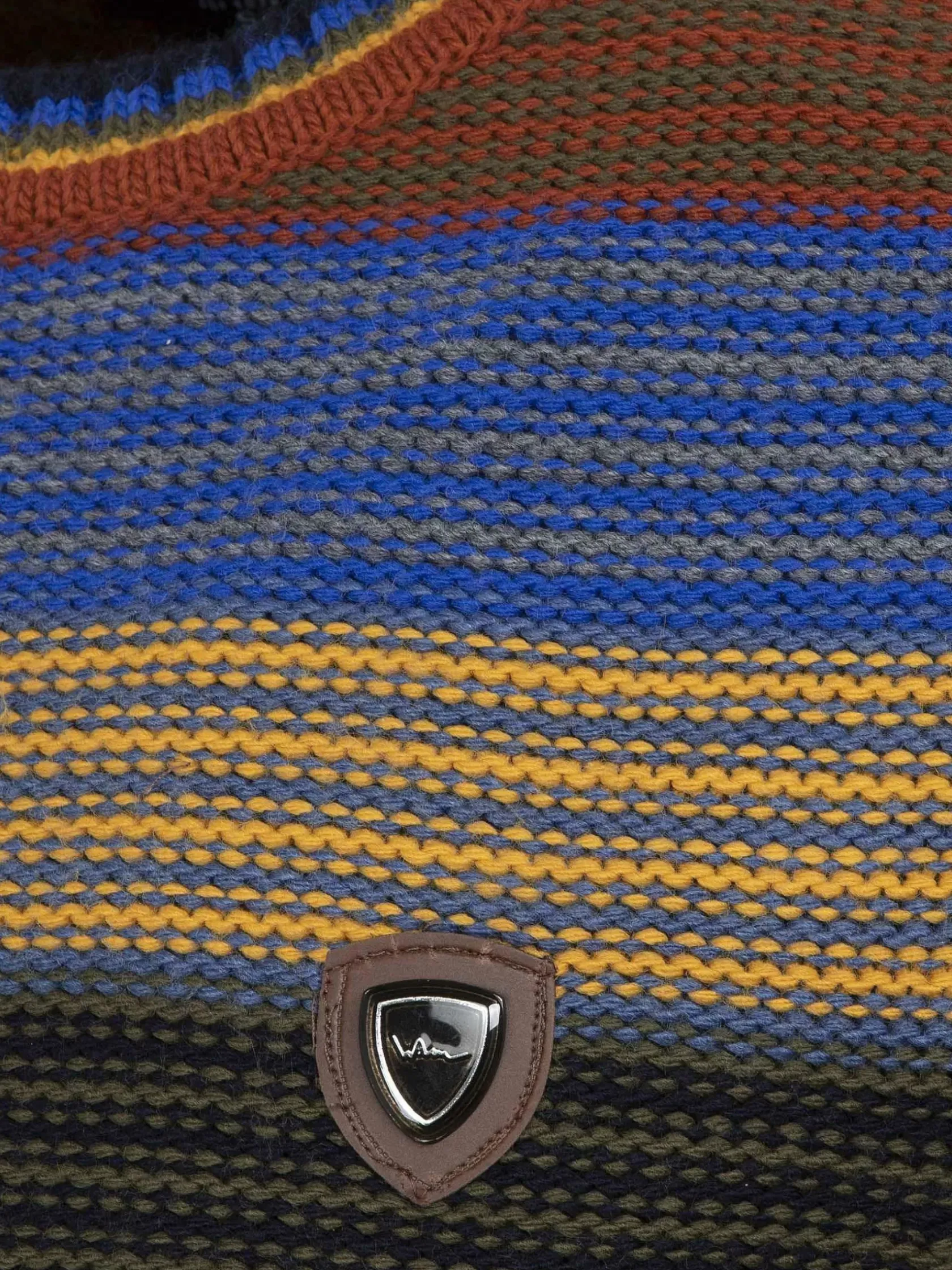 Wam Denim Truien|Sweater 77517 Puebla Royal Blue Yellow