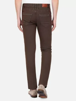 Wam Denim Jeans|Swindon Stretch Slim Fit Brown Jeans
