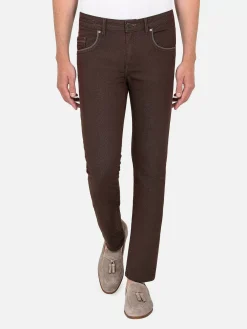 Wam Denim Jeans|Swindon Stretch Slim Fit Brown Jeans