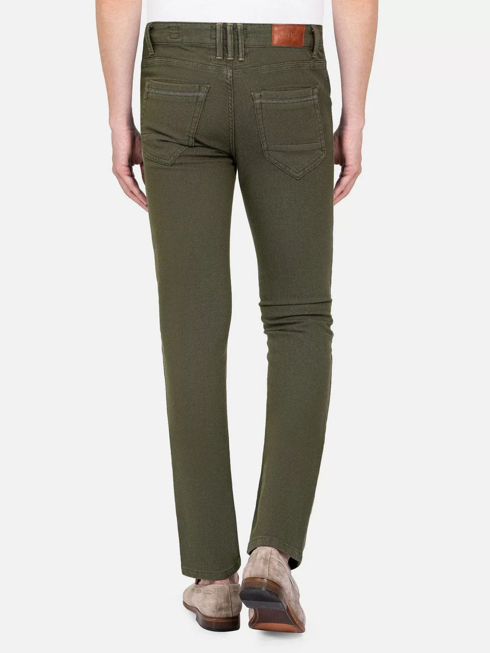Wam Denim Jeans|Swindon Stretch Slim Fit Khaki Jeans