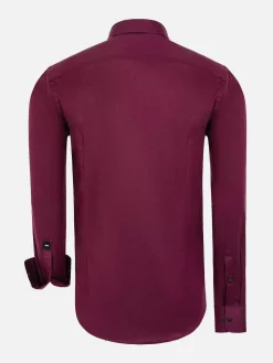 Wam Denim Overhemd Lange Mouwen|Tempesta Plain Cotton Purple Overhemd Lange Mouw