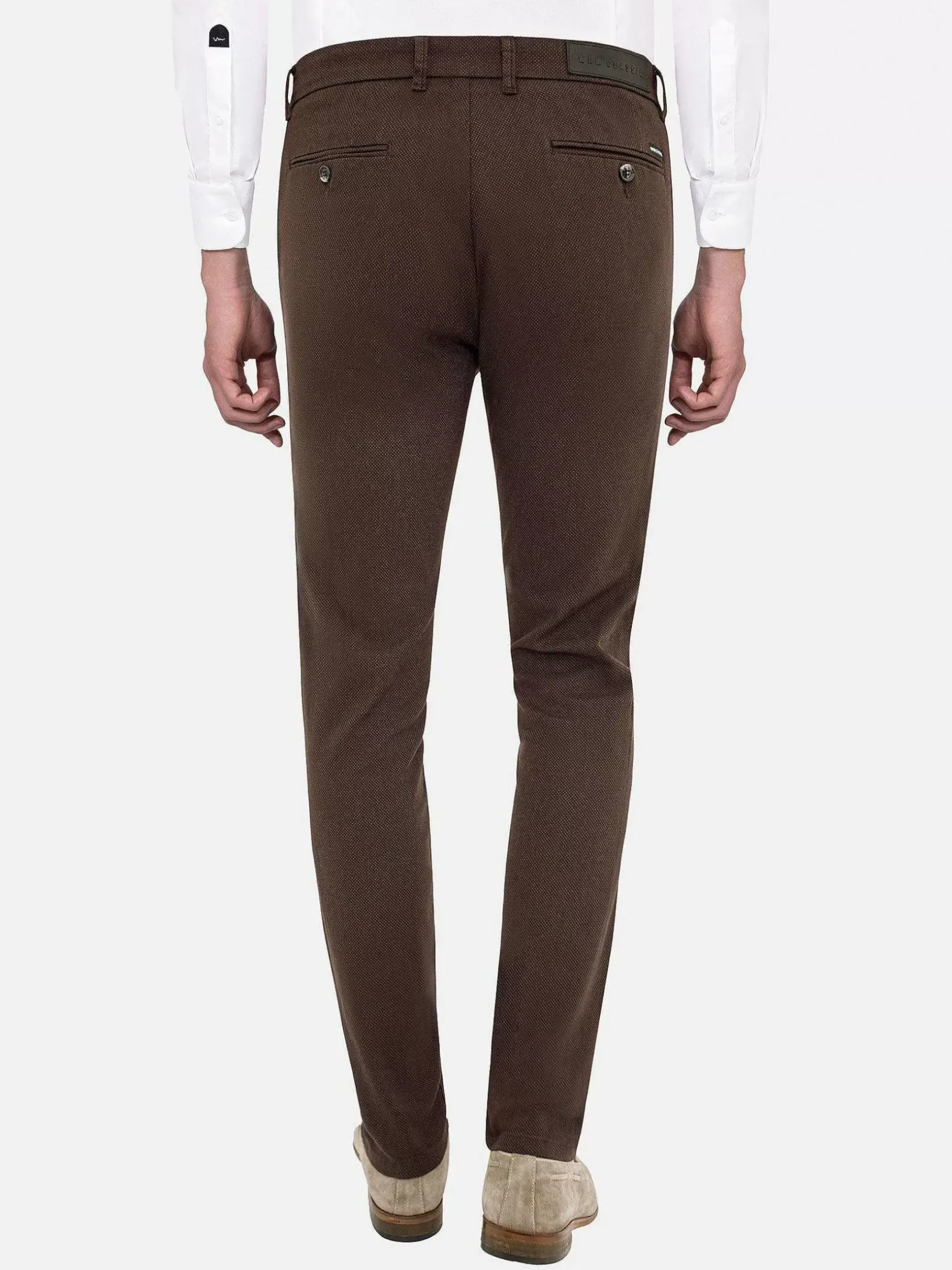 Wam Denim Chino'S|Thor Mini Pattern Check Brown Chino
