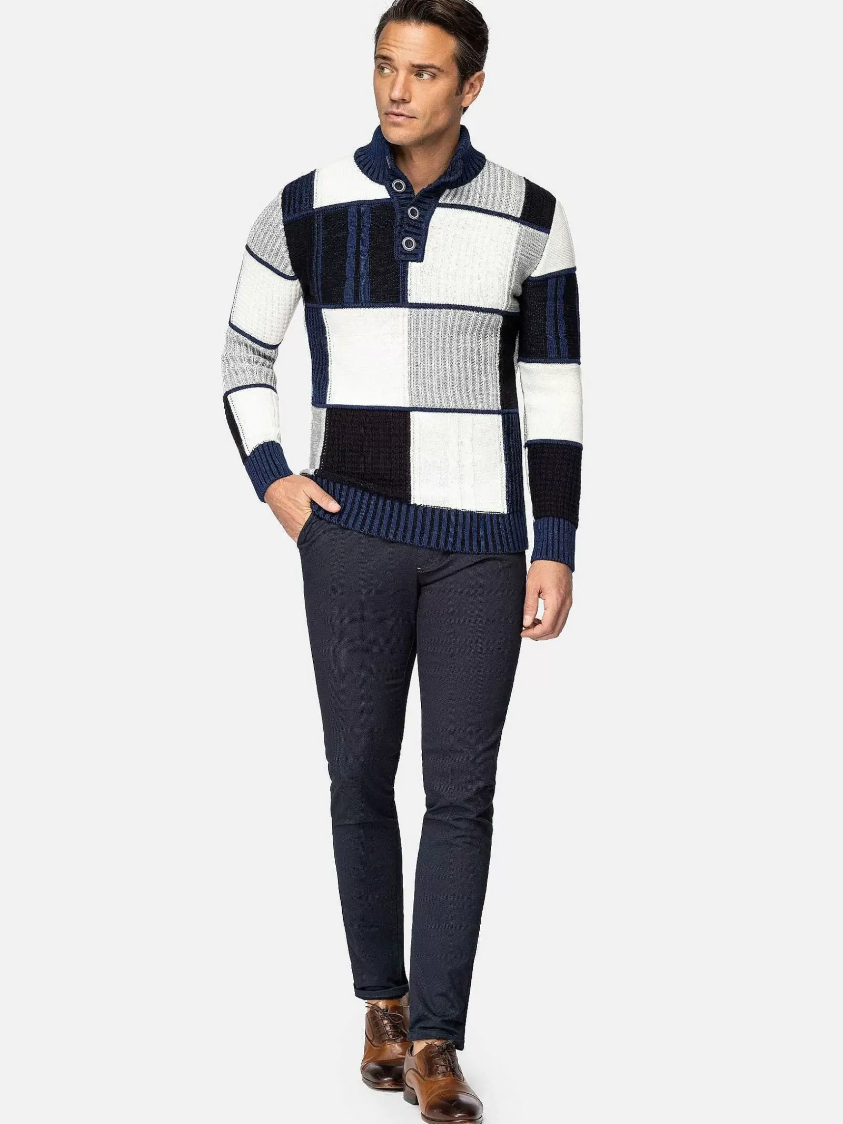 Wam Denim Truien|Truien 77542 Cambridge Navy White