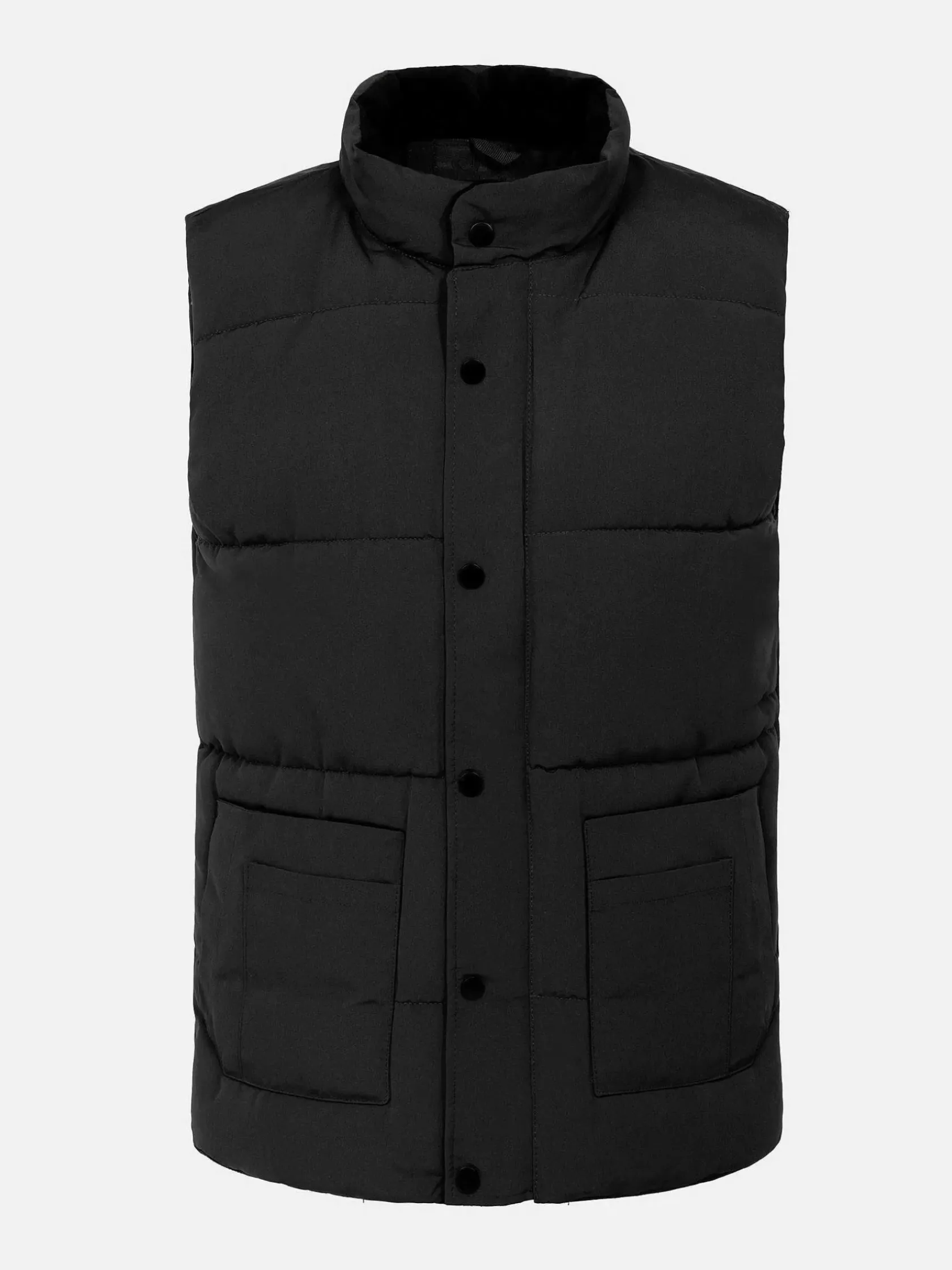 Wam Denim Bodywarmer|Velvet Crew Neck Black Bodywarmer