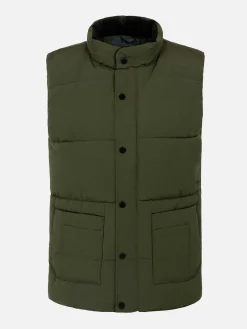 Wam Denim Bodywarmer|Velvet Crew Neck Green Bodywarmer